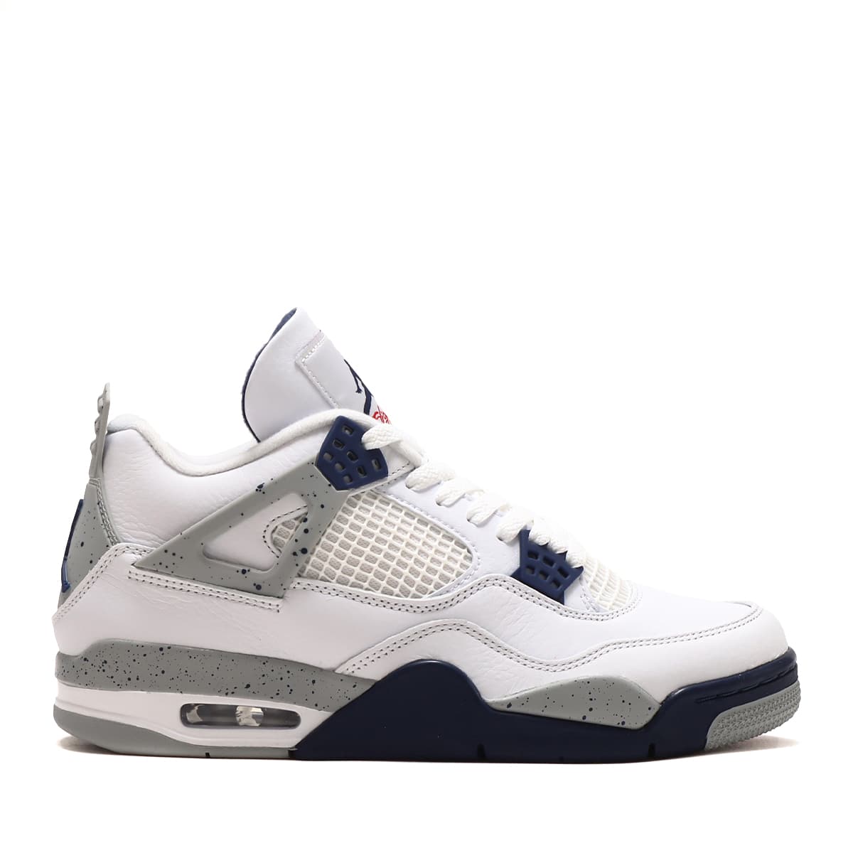 JORDAN BRAND AIR JORDAN 4 RETRO WHITE/MIDNIGHT NAVY-LT SMOKE GREY ...