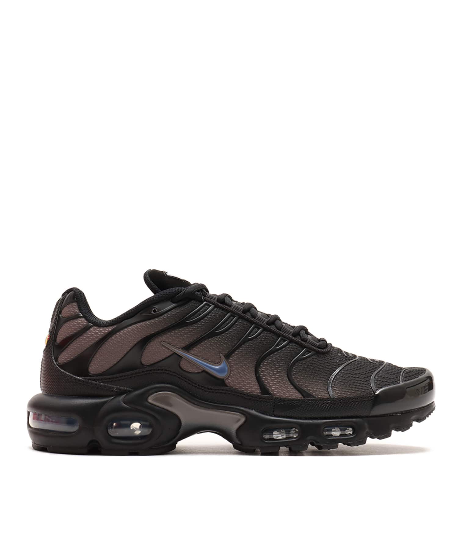 NIKE AIR MAX PLUS BLACK/DIFFUSED BLUE-CAVE STONEの画像