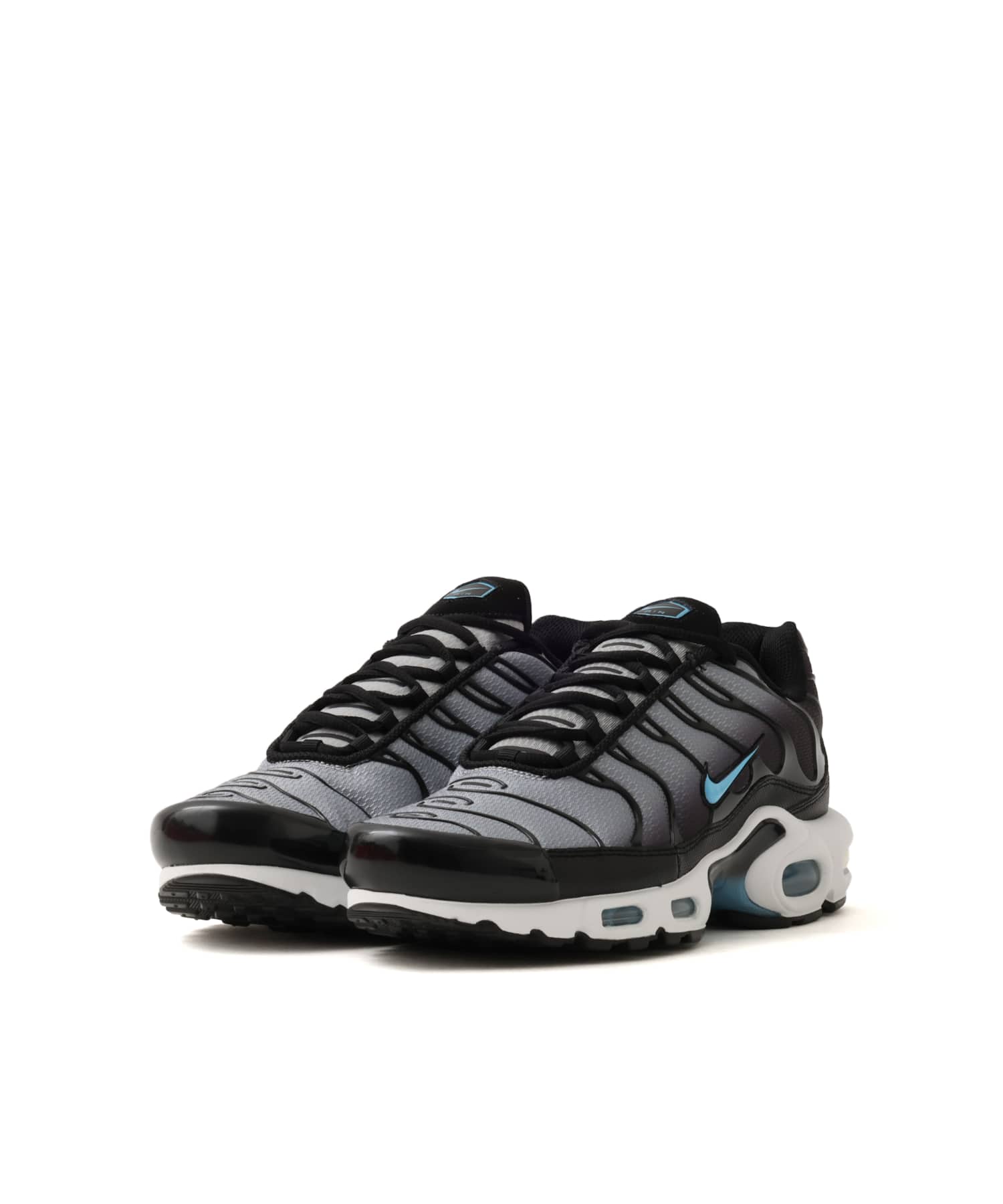 NIKE AIR MAX PLUS BLACK/FOOTBALL BLUE-LT SMOKE GREY-WHITEの画像