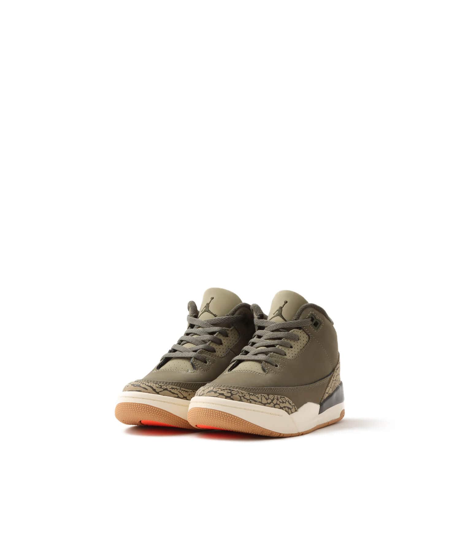 JORDAN BRAND JORDAN 3 RETRO (PS) MEDIUM OLIVE/SEQUOIA-NEUTRAL OLIVE-SAILの画像