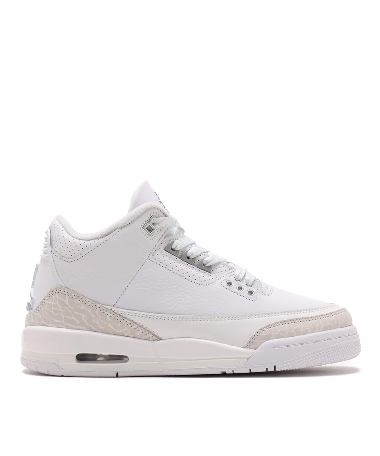 JORDAN BRAND AIR JORDAN 3 RETRO (GS) WHITE/METALLIC SILVER-WHITEの画像