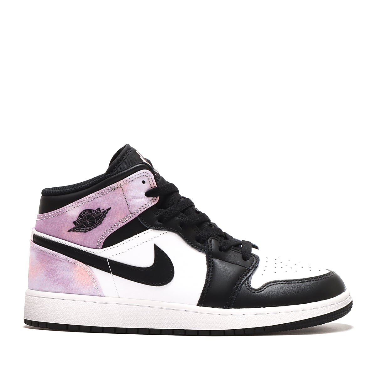 JORDAN BRAND AIR JORDAN 1 MID SE (GS) BLACK/BLEACHED CORAL-WHITE-AMETHYST  WAVE 22SU-I