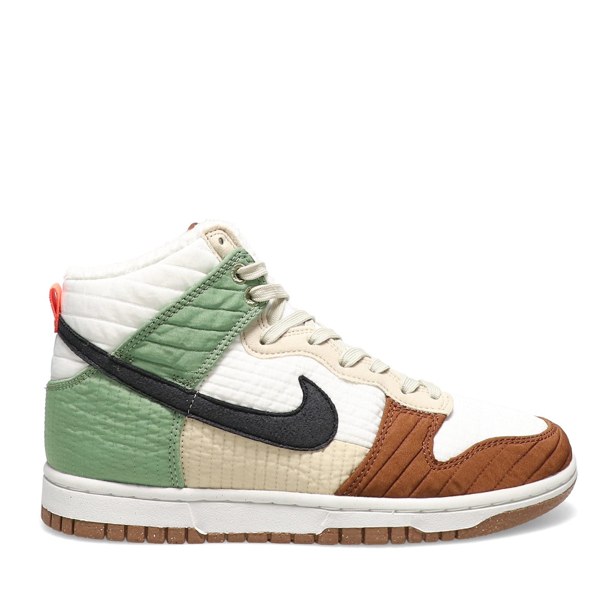 NIKE W DUNK HIGH LX NEXT NATURE SUMMIT WHITE/BLACK-OIL GREEN-RATTAN 21HO-I