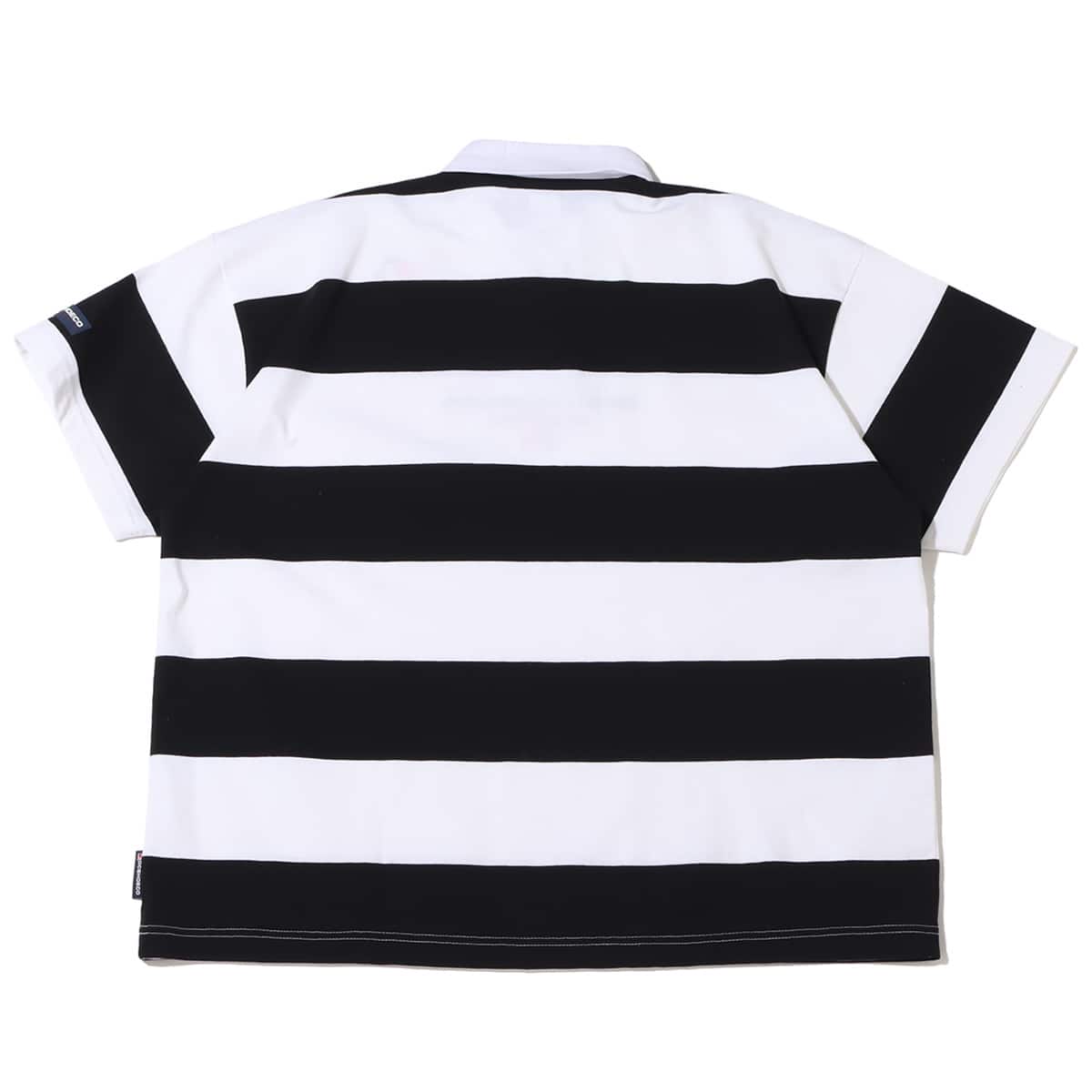 DC SHOES 23 BORDER POLO SS BLACK x WHITE 23SS-Iの画像