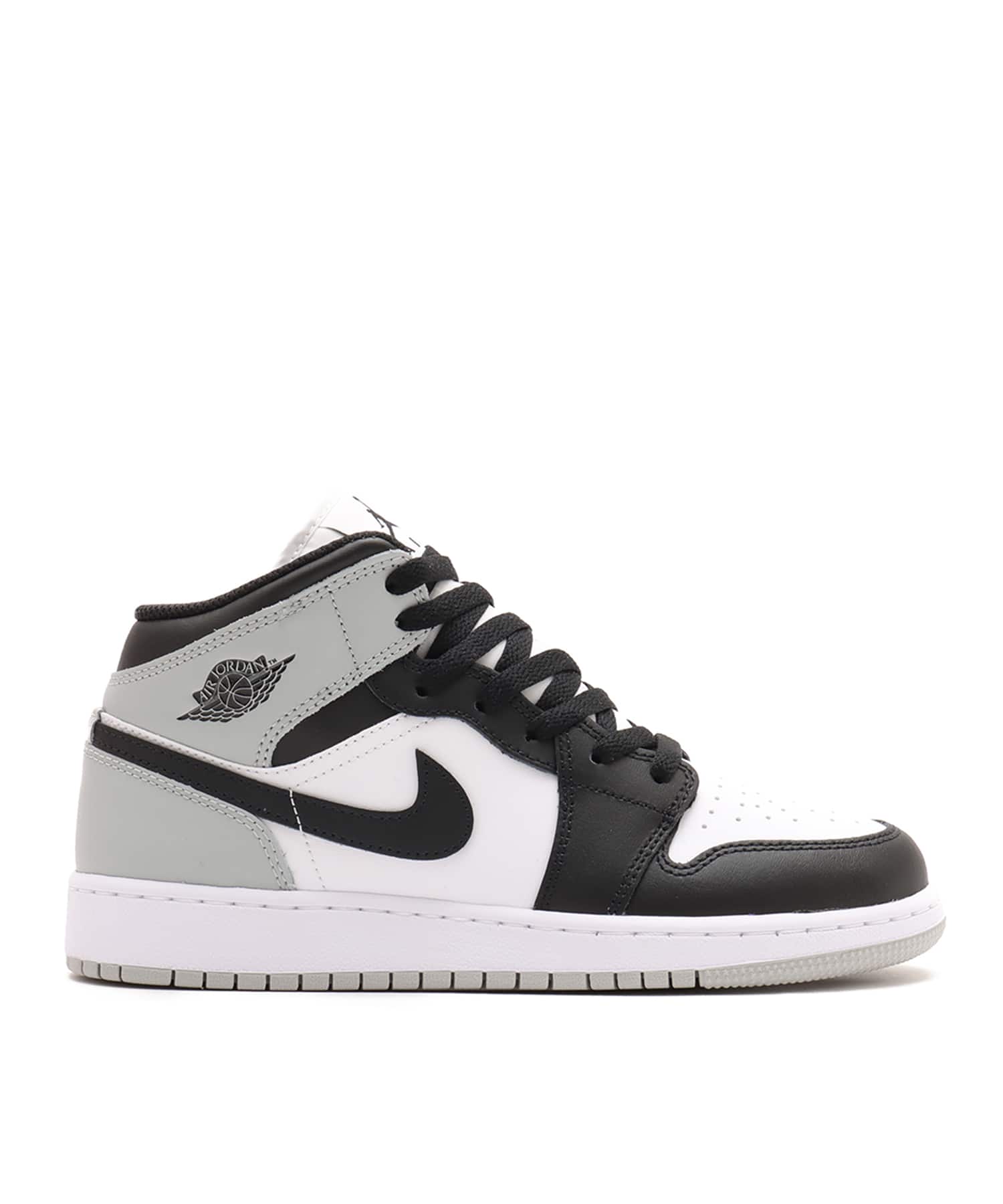 JORDAN BRAND AIR JORDAN 1 MID (GS) WHITE/BLACK-LT SMOKE GREYの画像