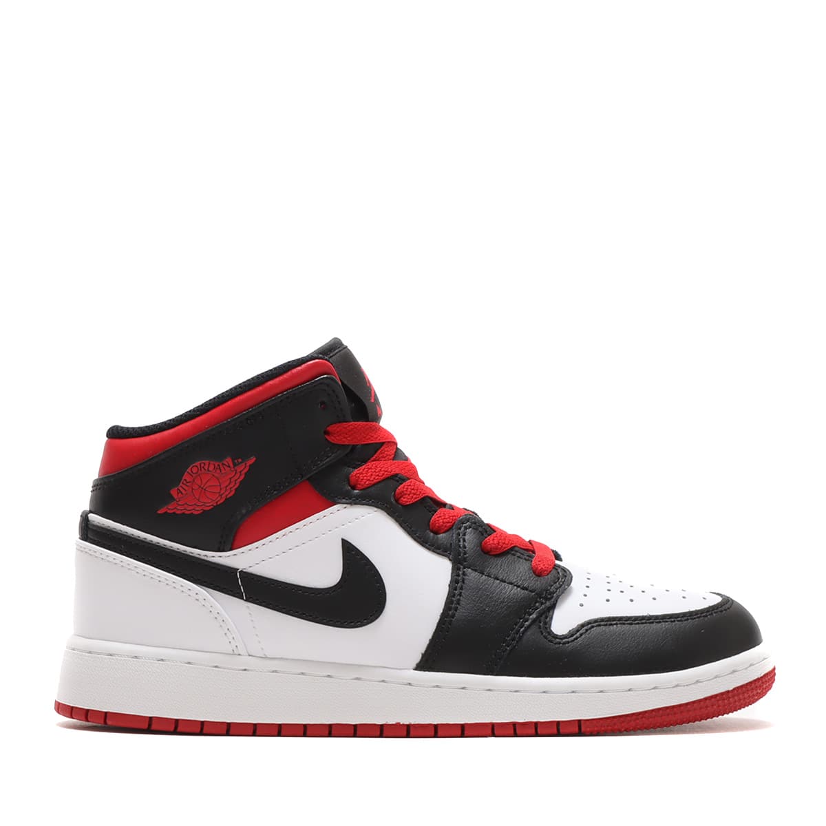 JORDAN BRAND AIR JORDAN 1 MID (GS) WHITE/GYM RED-BLACK 23HO-I