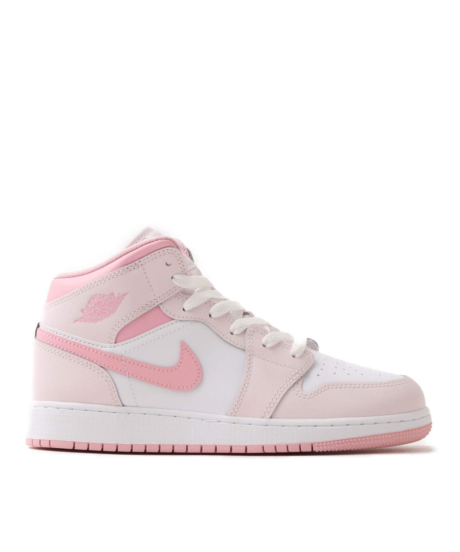 JORDAN BRAND AIR JORDAN 1 MID (GS) PEARL PINK/MED SOFT PINK-WHITEの画像