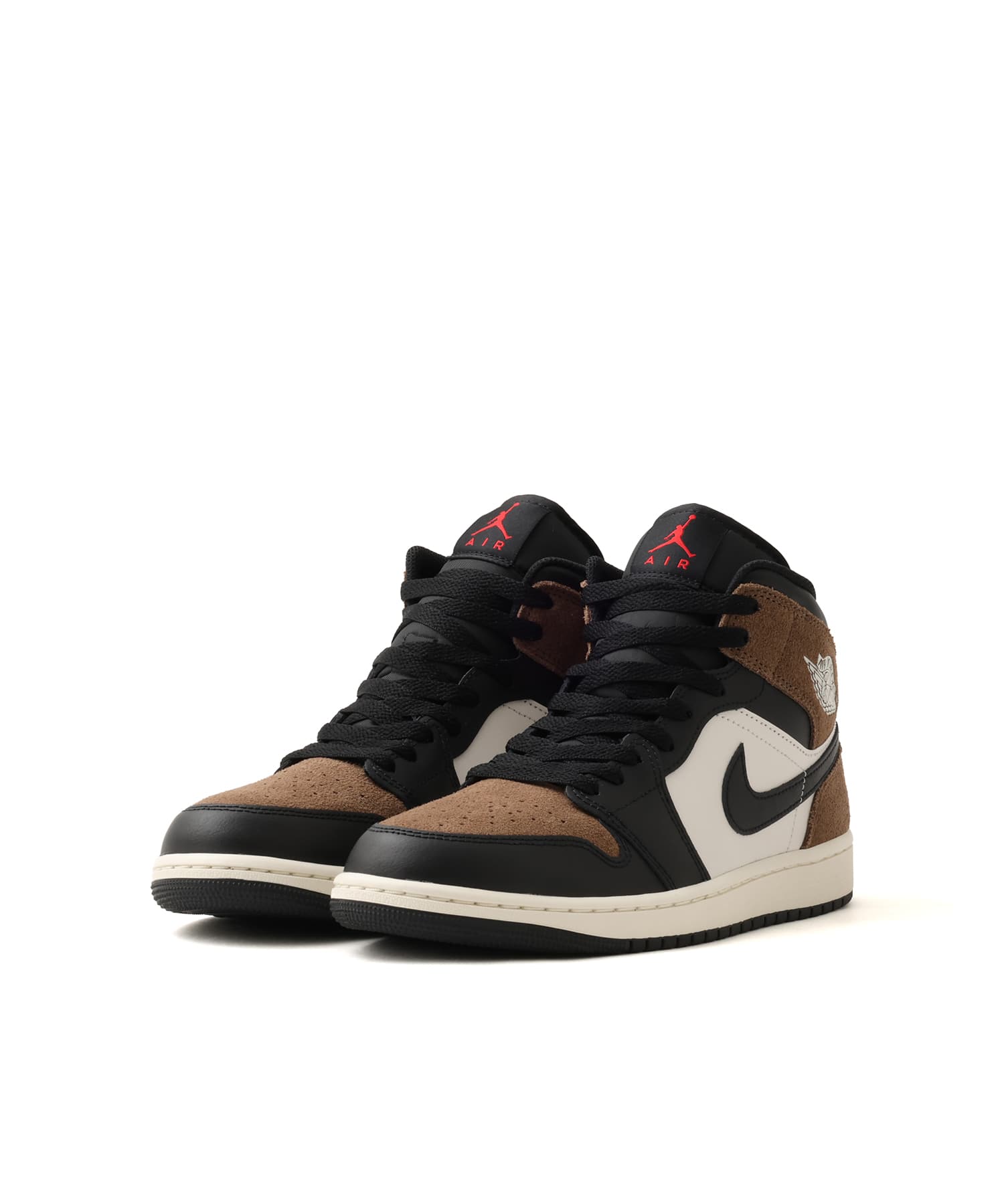 JORDAN BRAND AIR JORDAN 1 MID BLACK/PHANTOM-PALOMINO-UNIVERSITY REDの画像