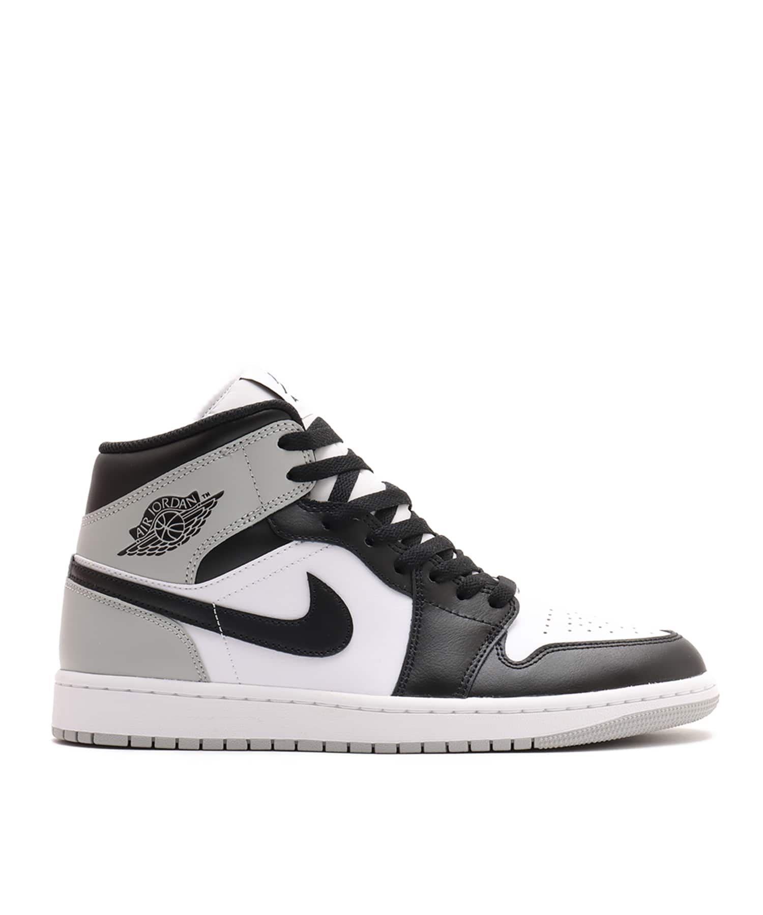 JORDAN BRAND AIR JORDAN 1 MID WHITE/BLACK-LT SMOKE GREYの画像
