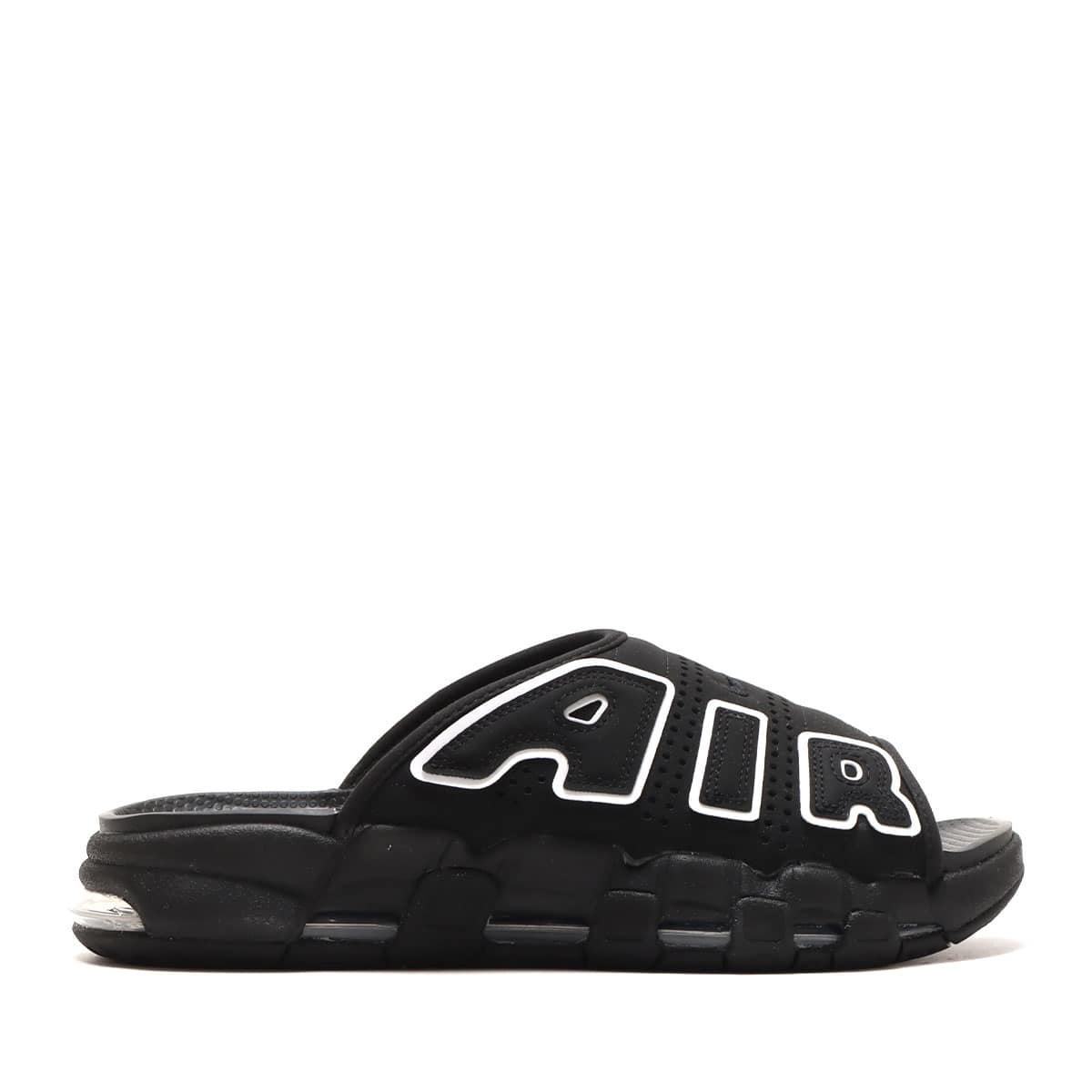 NIKE AIR MORE UPTEMPO SLIDE BLACK/WHITE-BLACK-CLEAR 23SU-I