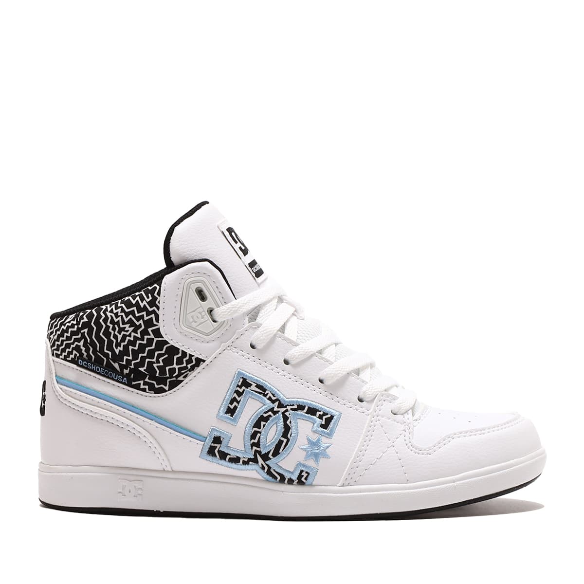 DC SHOES Ws UNIVERSITY MID SE SN WHITE/BLACK PRINT 23SS-Iの画像