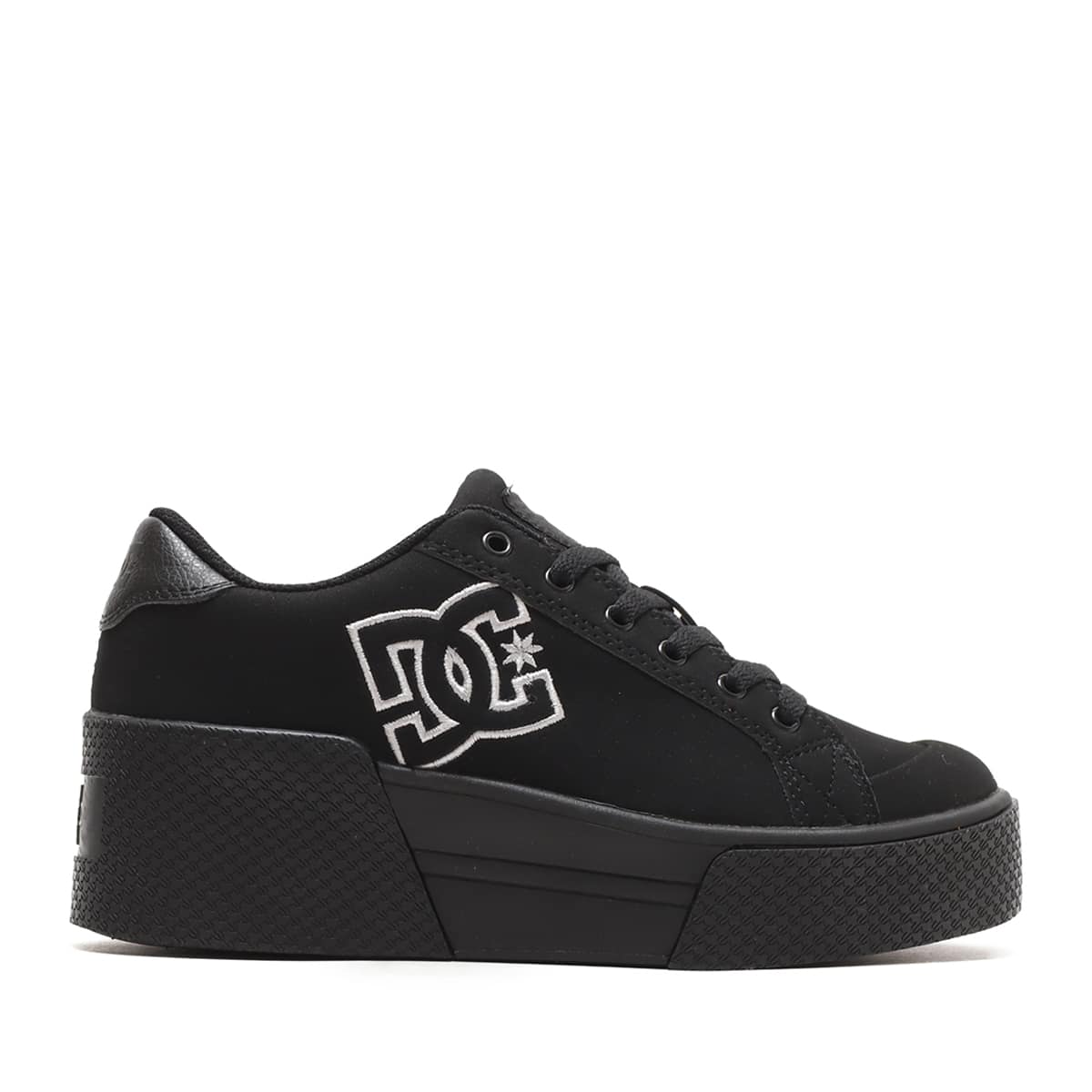 DC SHOES Ws CHELSEA LITE WEDGE BLACK/SILVER 23FW-Iの画像