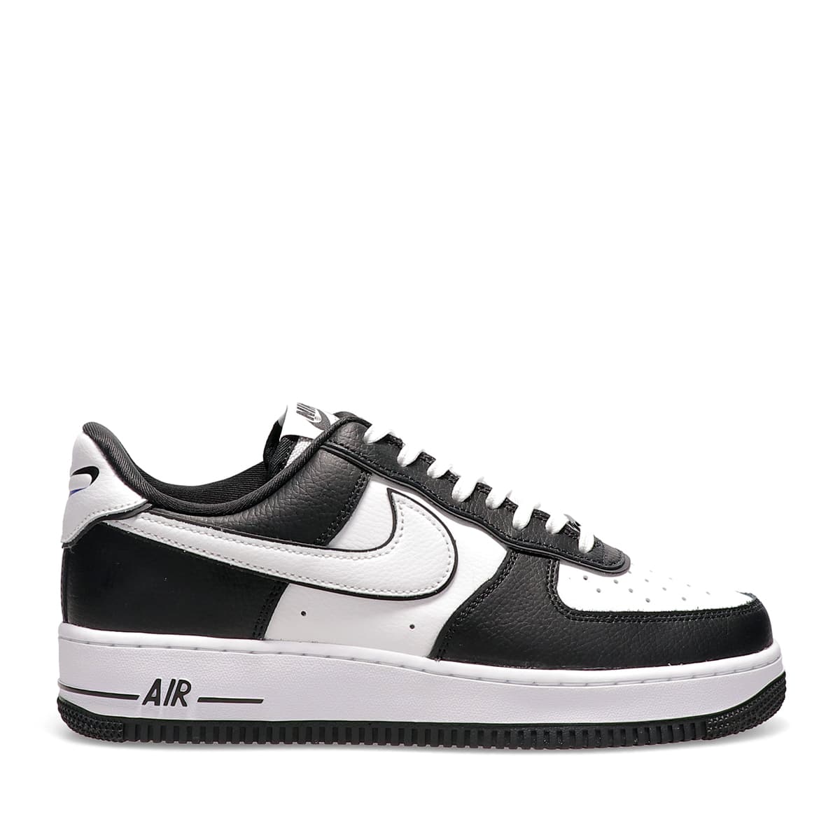 Air force 1 black and white swoosh sale