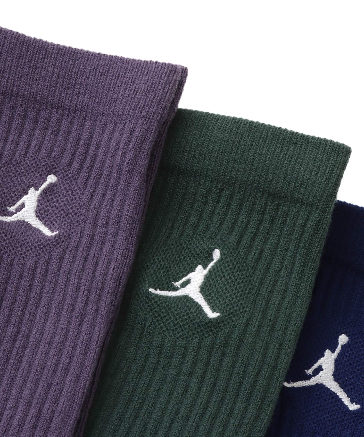 JORDAN BRAND U J ED CUSH POLY CREW 3PR 144 MULTI-COLORの画像