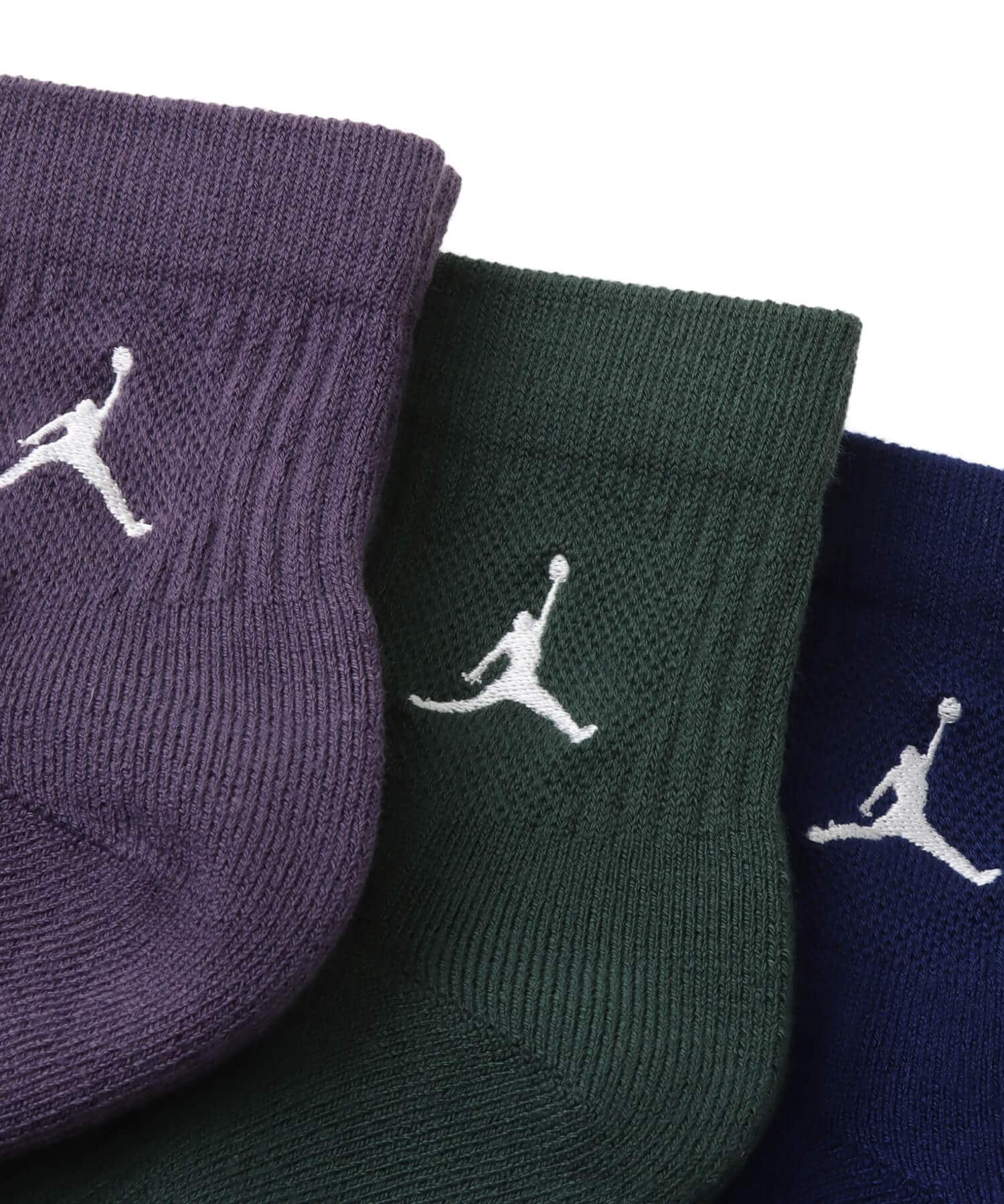 JORDAN BRAND U J ED CUSH POLY ANKLE 3PR 144 MULTI-COLORの画像
