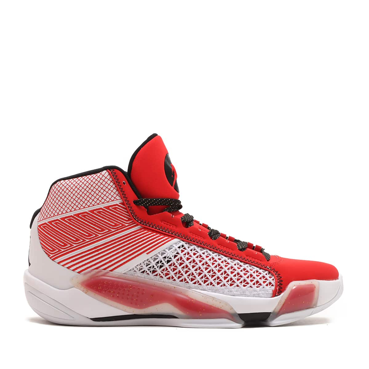 JORDAN BRAND AIR JORDAN XXXVIII PF WHITE/BLACK-UNIVERSITY RED 