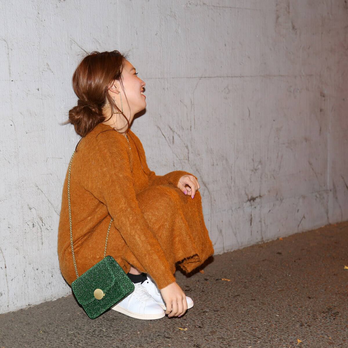 Fone グリッタースクエアバッグ  GREEN 17FA-Iの画像