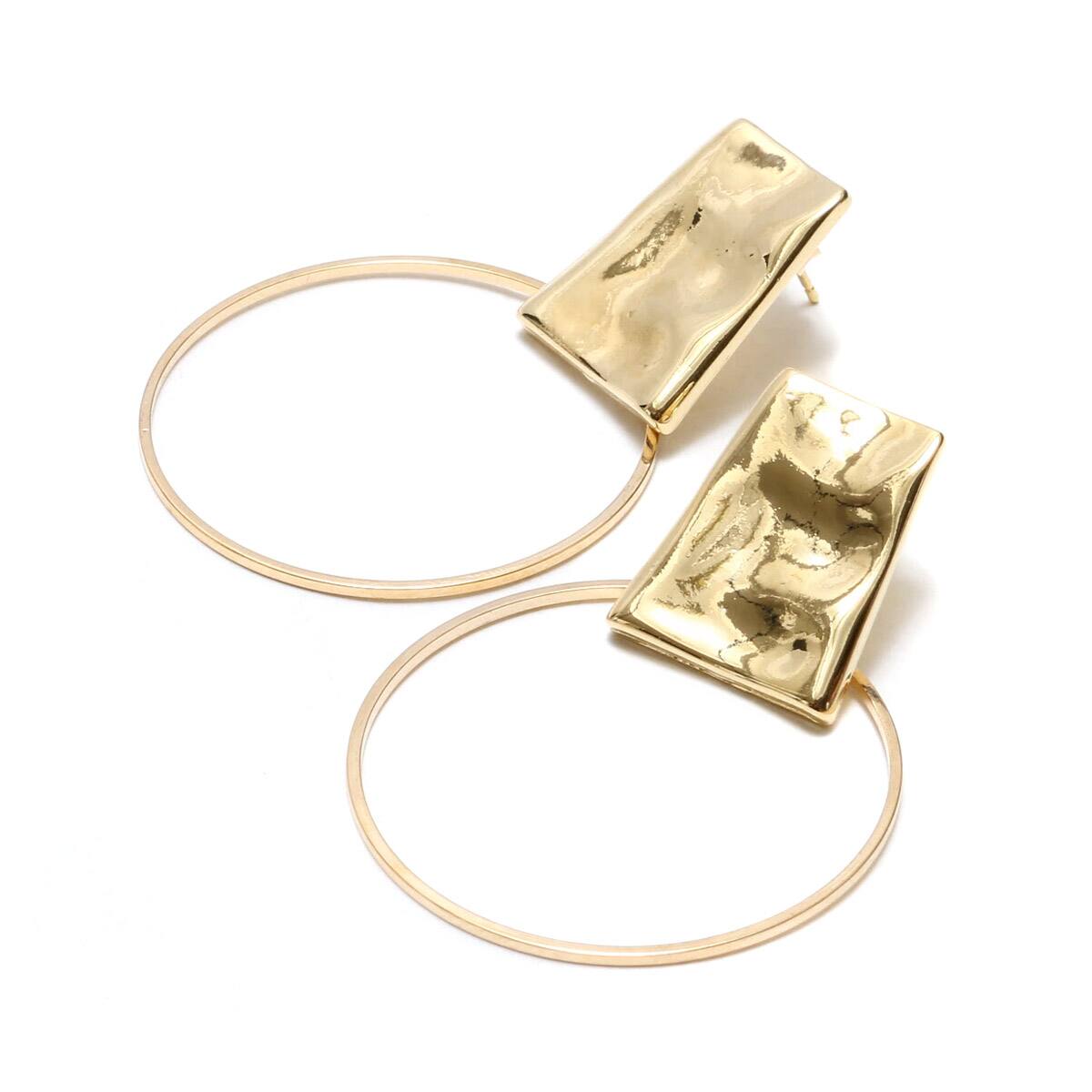 Fone ヴィンテージモチーフサークル ピアス  GOLD 17FA-Iの画像