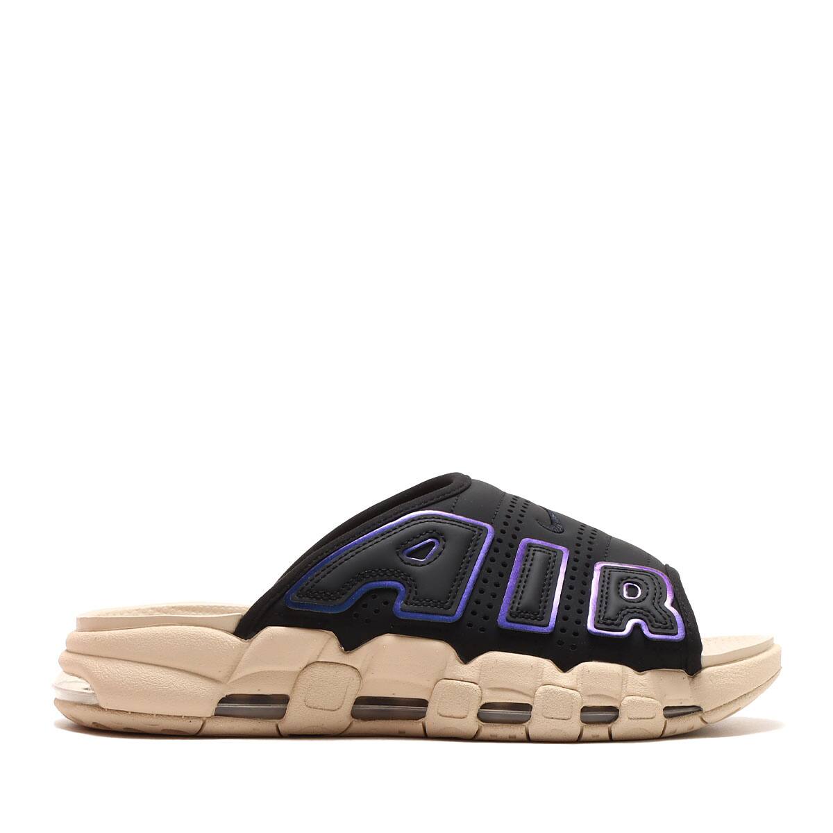 NIKE AIR MORE UPTEMPO SLIDE BLACK/MULTI-COLOR-SANDDRIFT-CLEAR 23SU-I