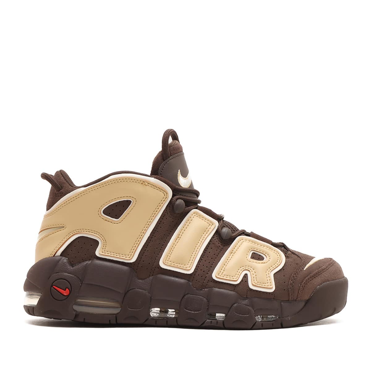 NIKE AIR MORE UPTEMPO '96 BAROQUE BROWN/SESAME-PALE IVORY