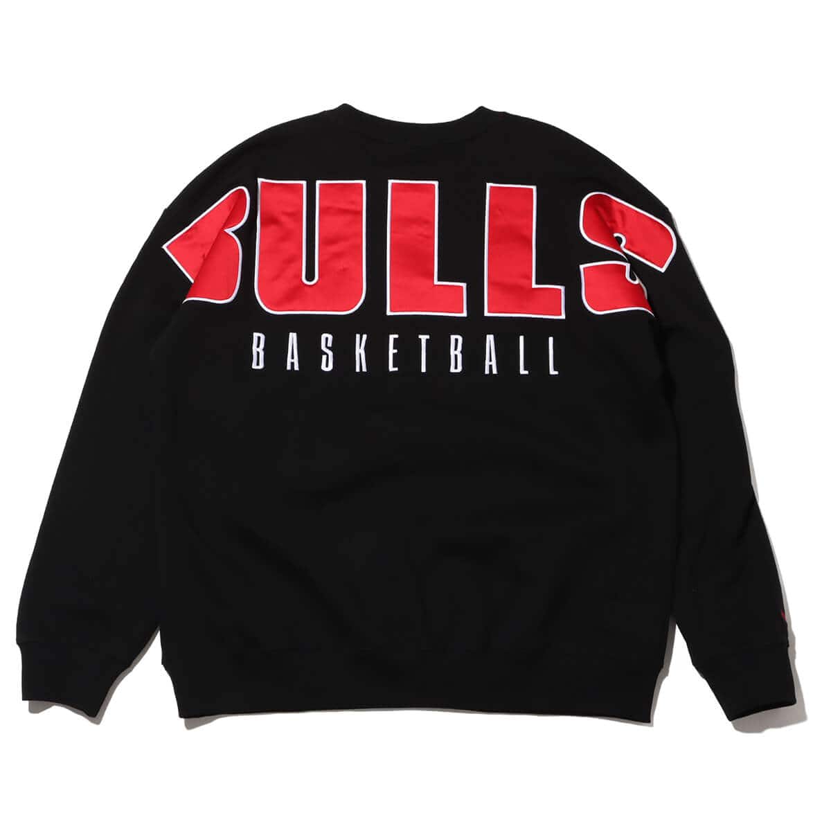 Mitchell & Ness TEAM FIRST SATIN FLEECE CREW CBU BLACK 23FW-Iの画像