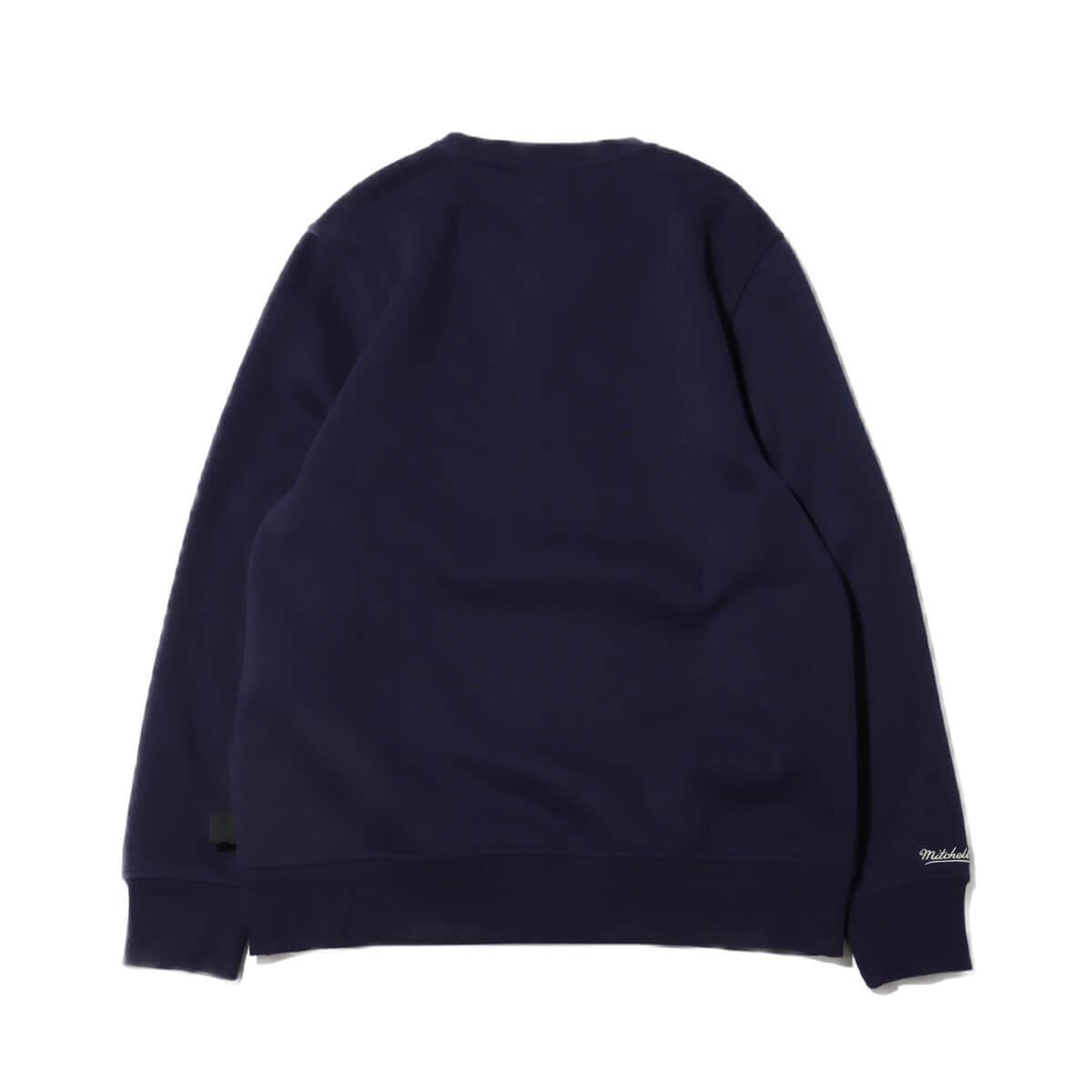 Mitchell & Ness COLLEGIATE CREW FLEECE CBU NAVY 23FW-Iの画像