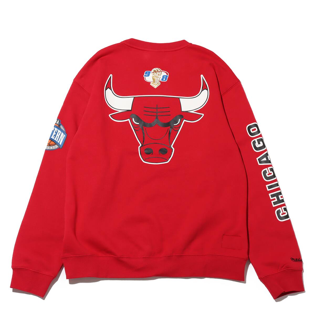 Mitchell & Ness THERE AND BACK FLEECE CREW CBU RED 23FW-Iの画像