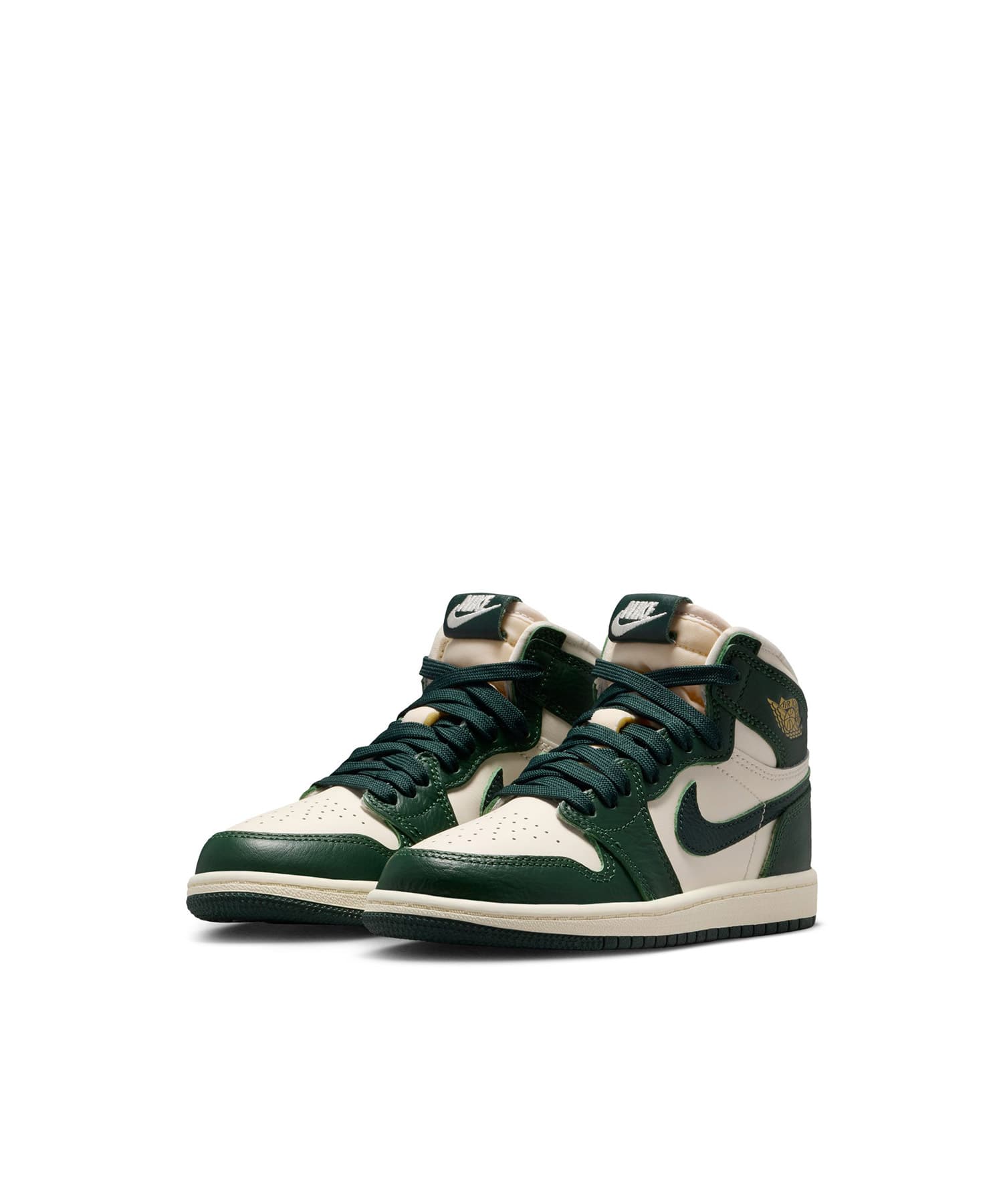 JORDAN BRAND JORDAN 1 RETRO HIGH OG (PS) PALE IVORY/PRO GREEN-FIR-COCONUT MILKの画像