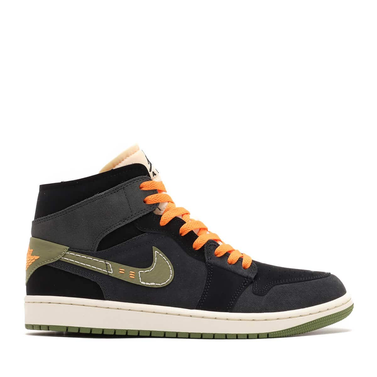 JORDAN BRAND AIR JORDAN 1 MID SE CRAFT ANTHRACITE/SKY J LT OLIVE-BLACK