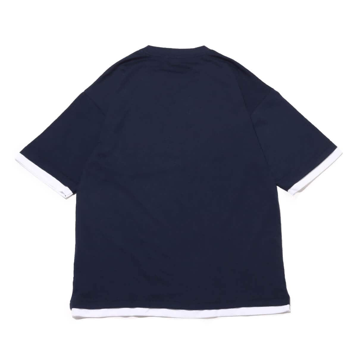 FILA フェイク レイヤード風 Tシャツ ネイビー 24SS-S