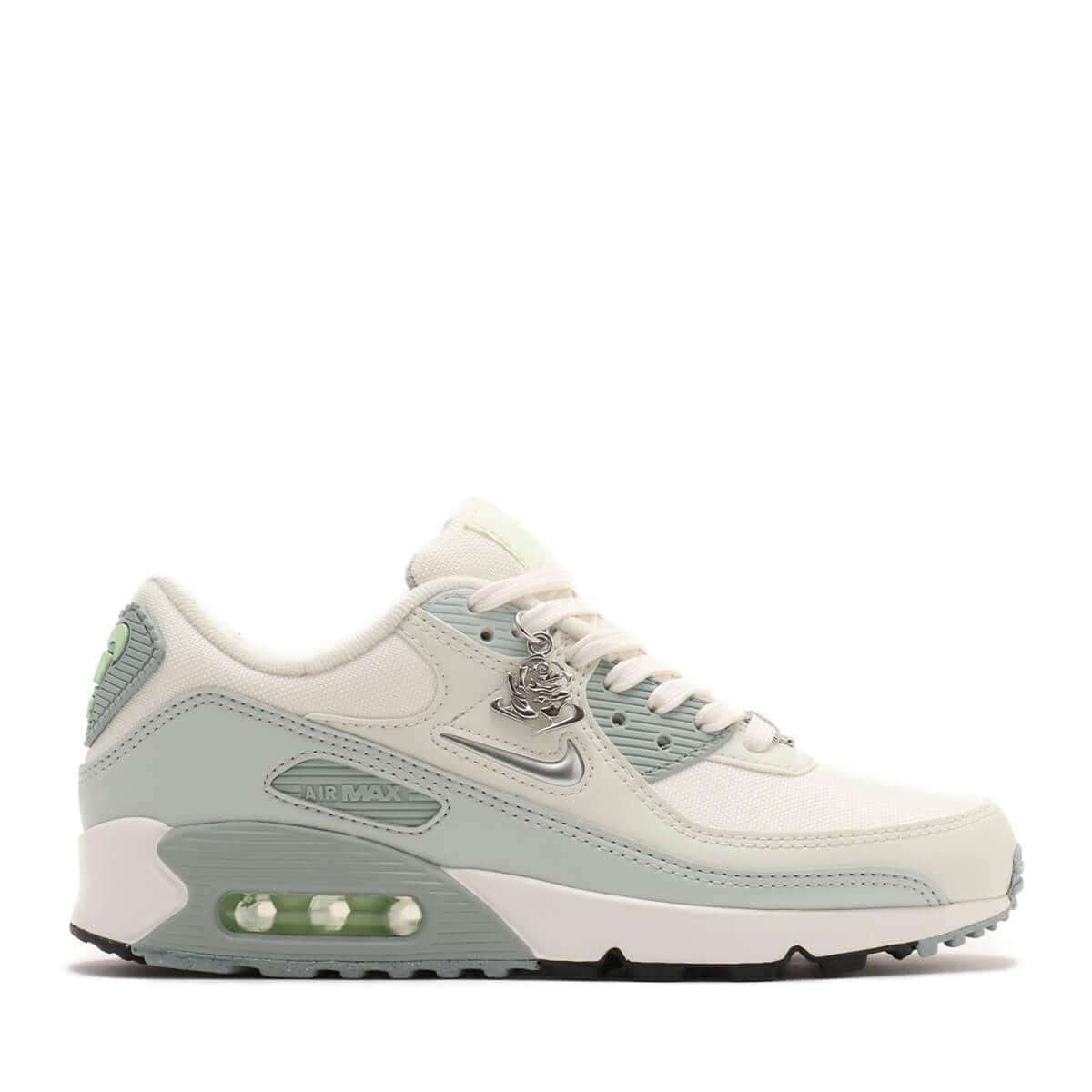 NIKE W AIR MAX 90 SE SAIL/METALLIC SILVER-SEA GLASS