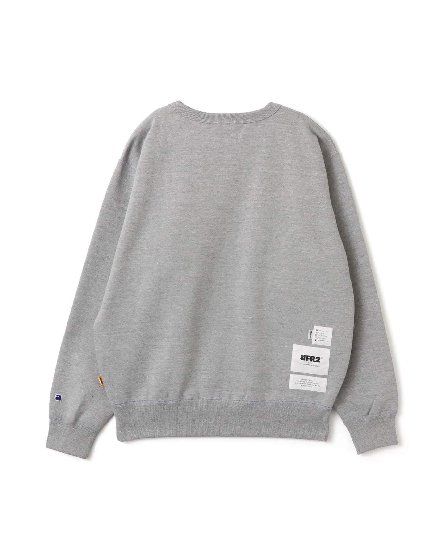 FR2 atmos collaboration with #FR2 Smoking kills Sweat shirt GRAYの画像