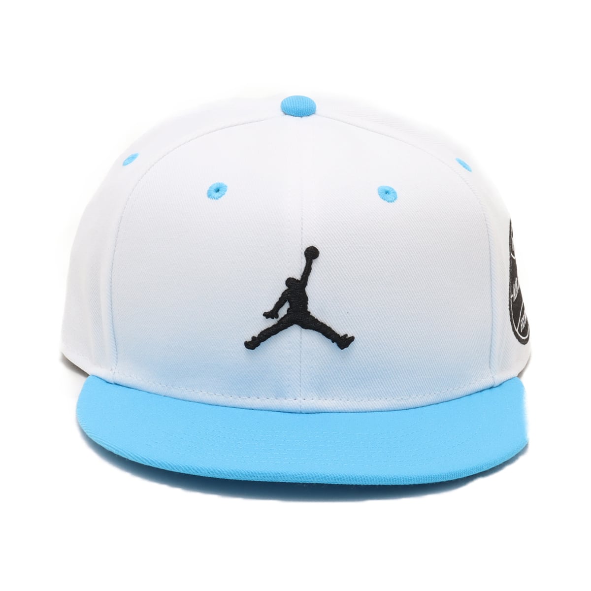 JORDAN BRAND U J PRO CAP S FB FLT MVP WHITE/DK POWDER BLUE/BLACK