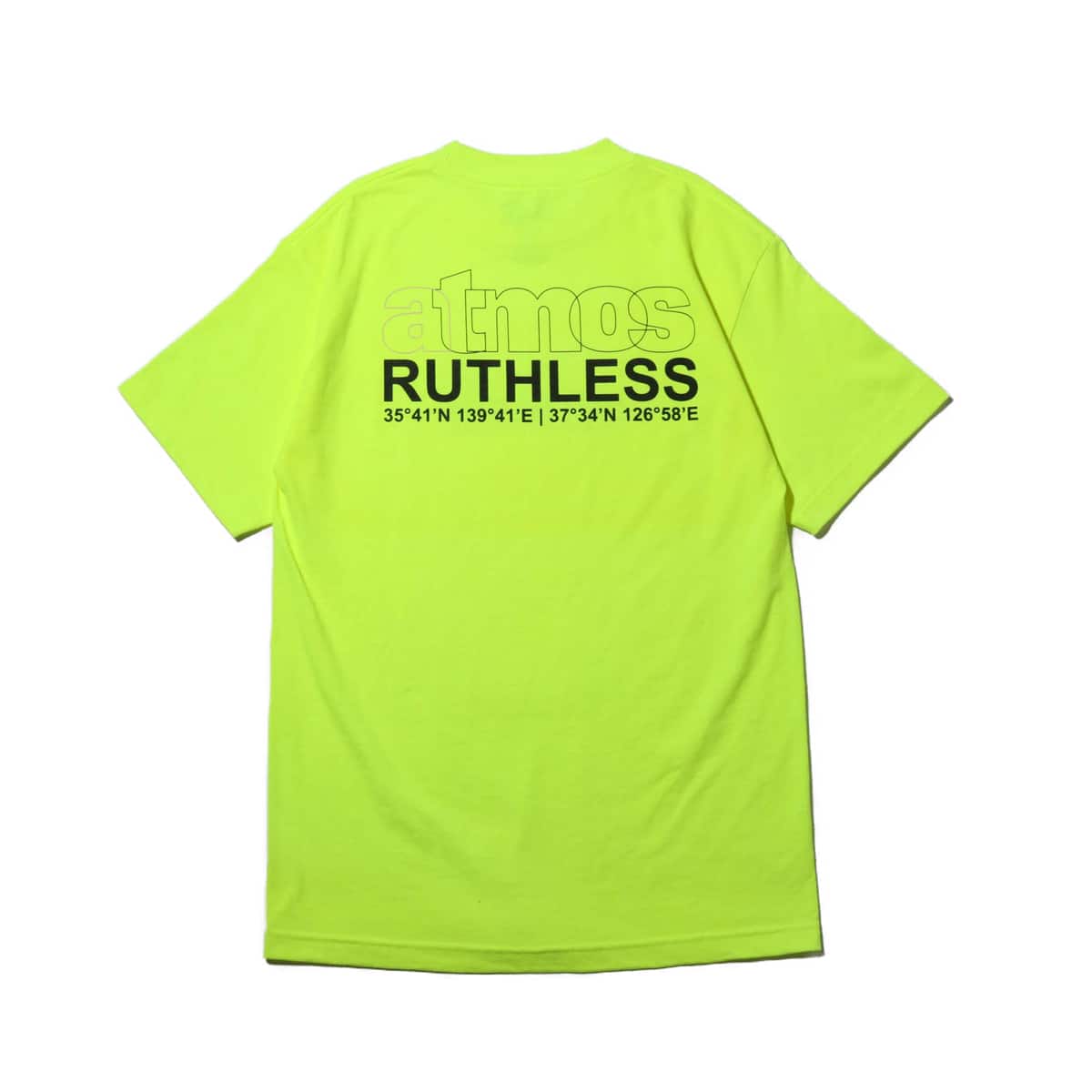 RUTHLESS × atmos pink BASIC T-SHIRT  SAFETY GREENの画像