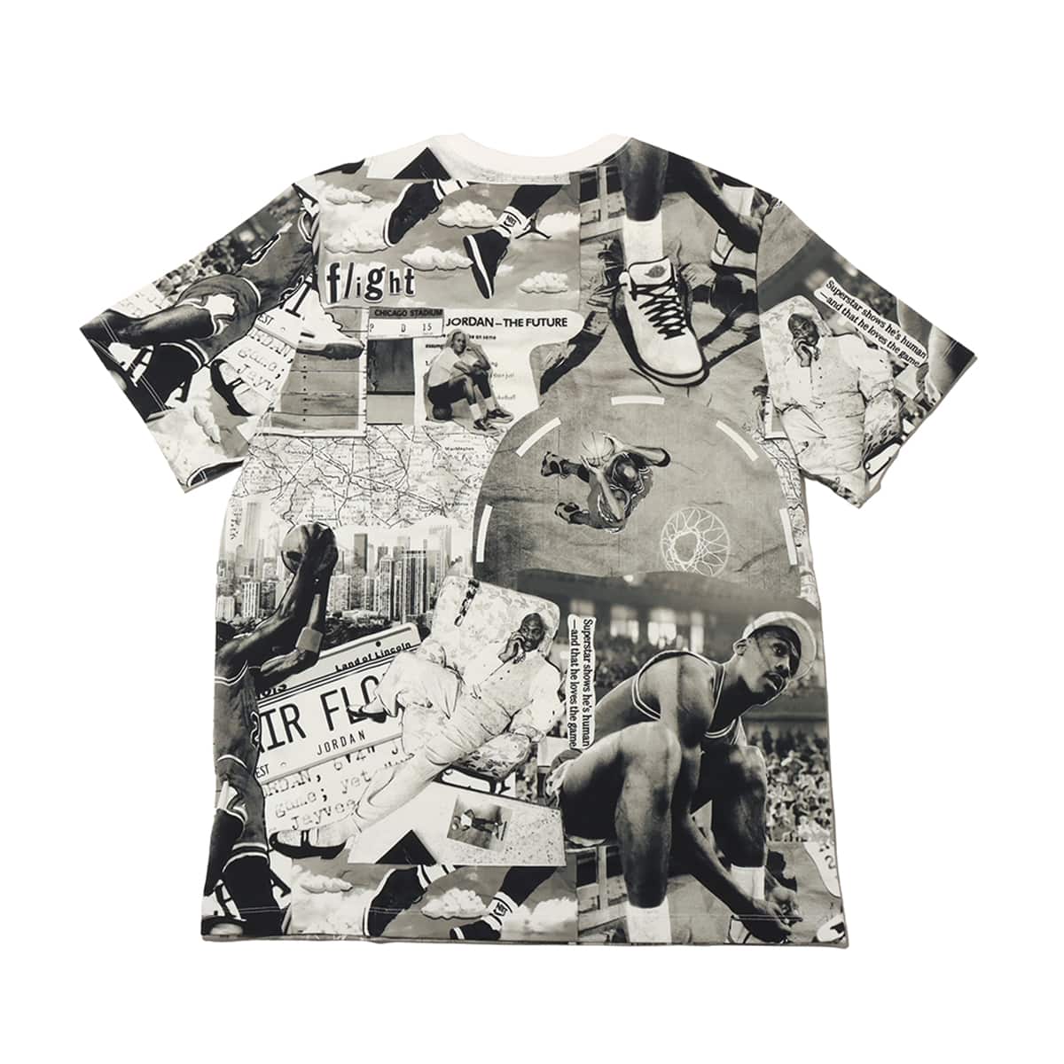 JORDAN BRAND M J FLT ESS AOP SS CREW BLACK の画像