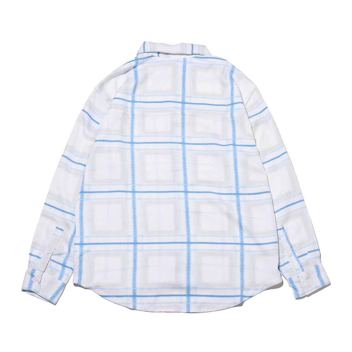 JORDAN BRAND M J ESS PLAID FLANNEL TOP WHITE/LEGEND BLUE の画像