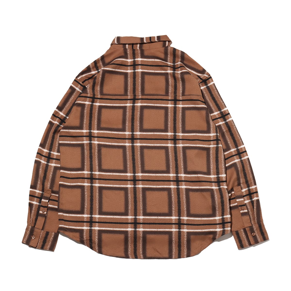 JORDAN BRAND M J ESS PLAID FLANNEL TOP ARCHAEO BROWN/SAIL の画像