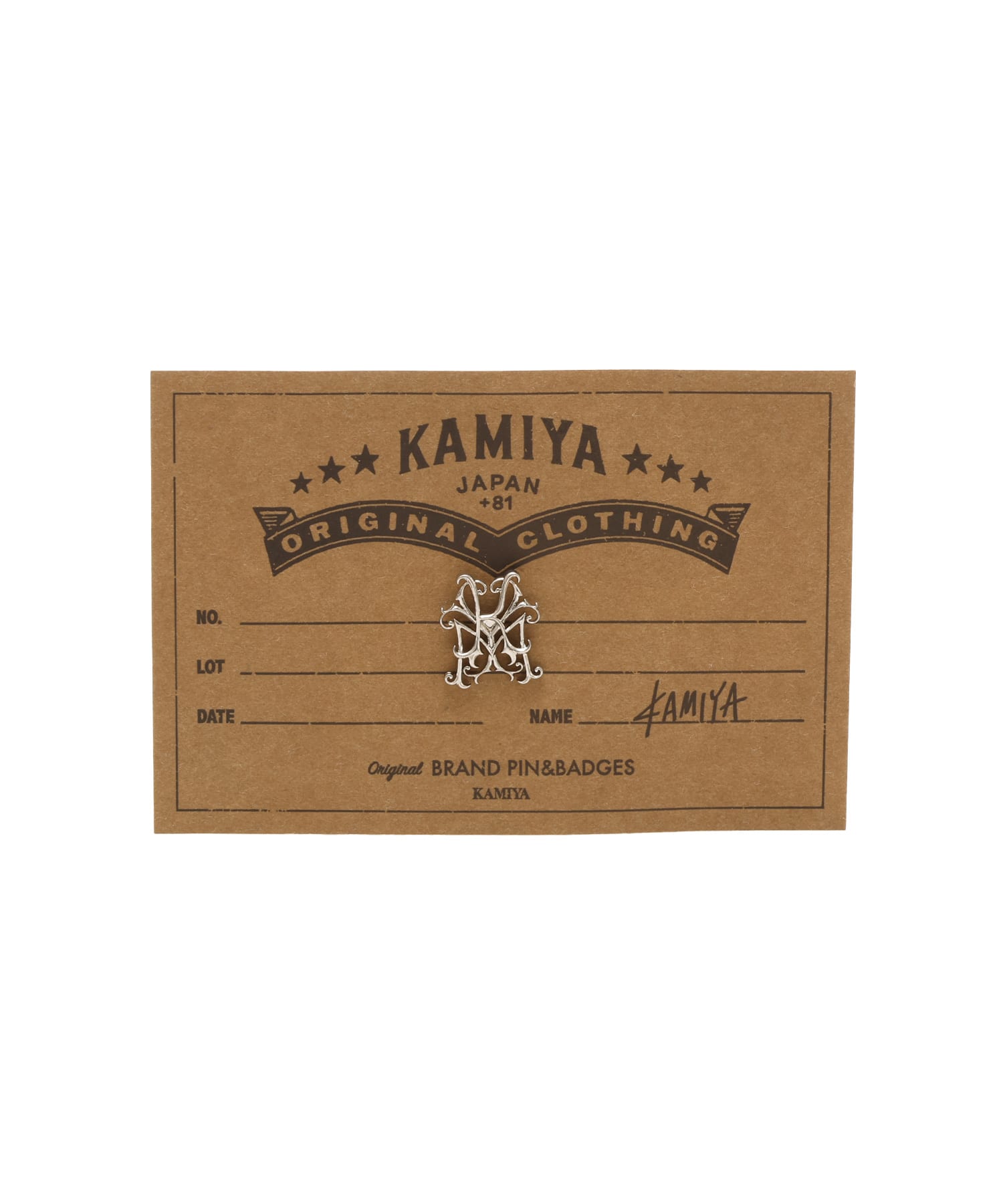 KAMIYA KMY Y" Original Pin" シルバーの画像