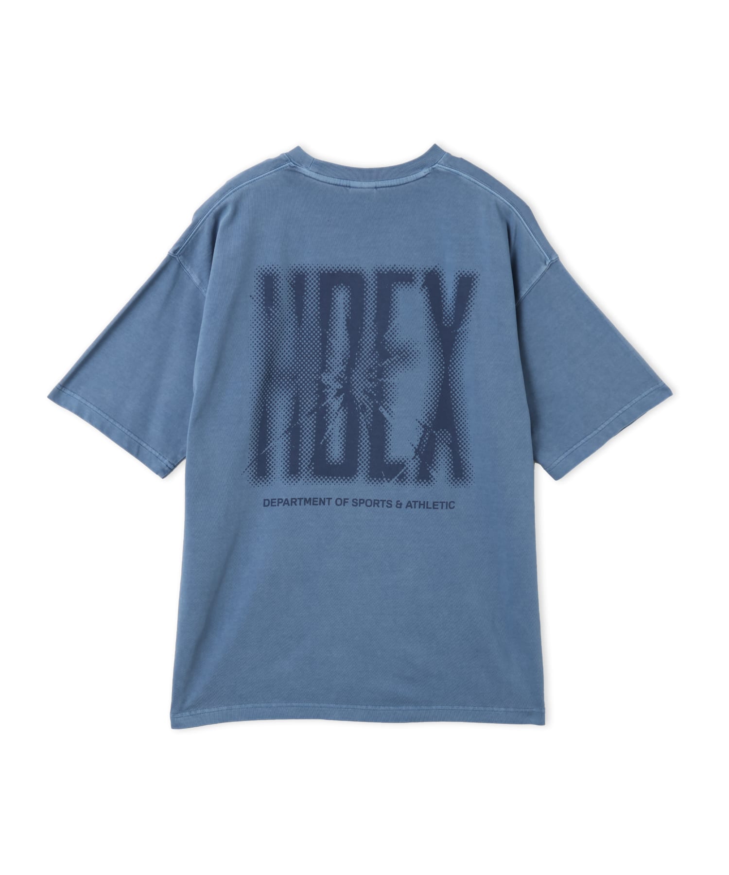 HDEX Crack Printed Pigment Short Sleeve Pigment Ash Blueの画像