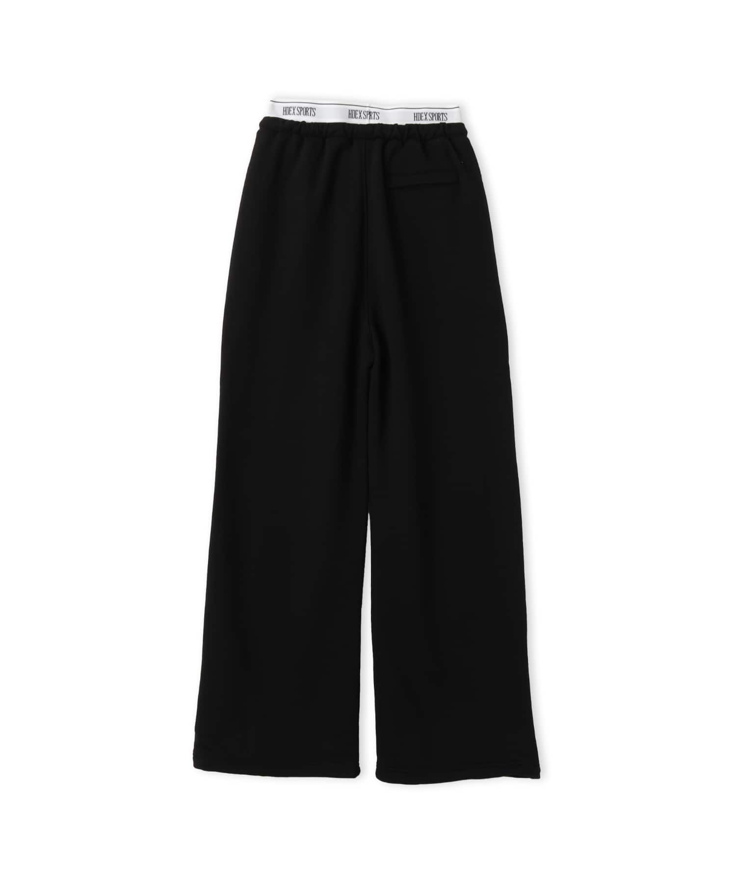 HDEX Banding Retreat Double Layer Sweat Pants Blackの画像