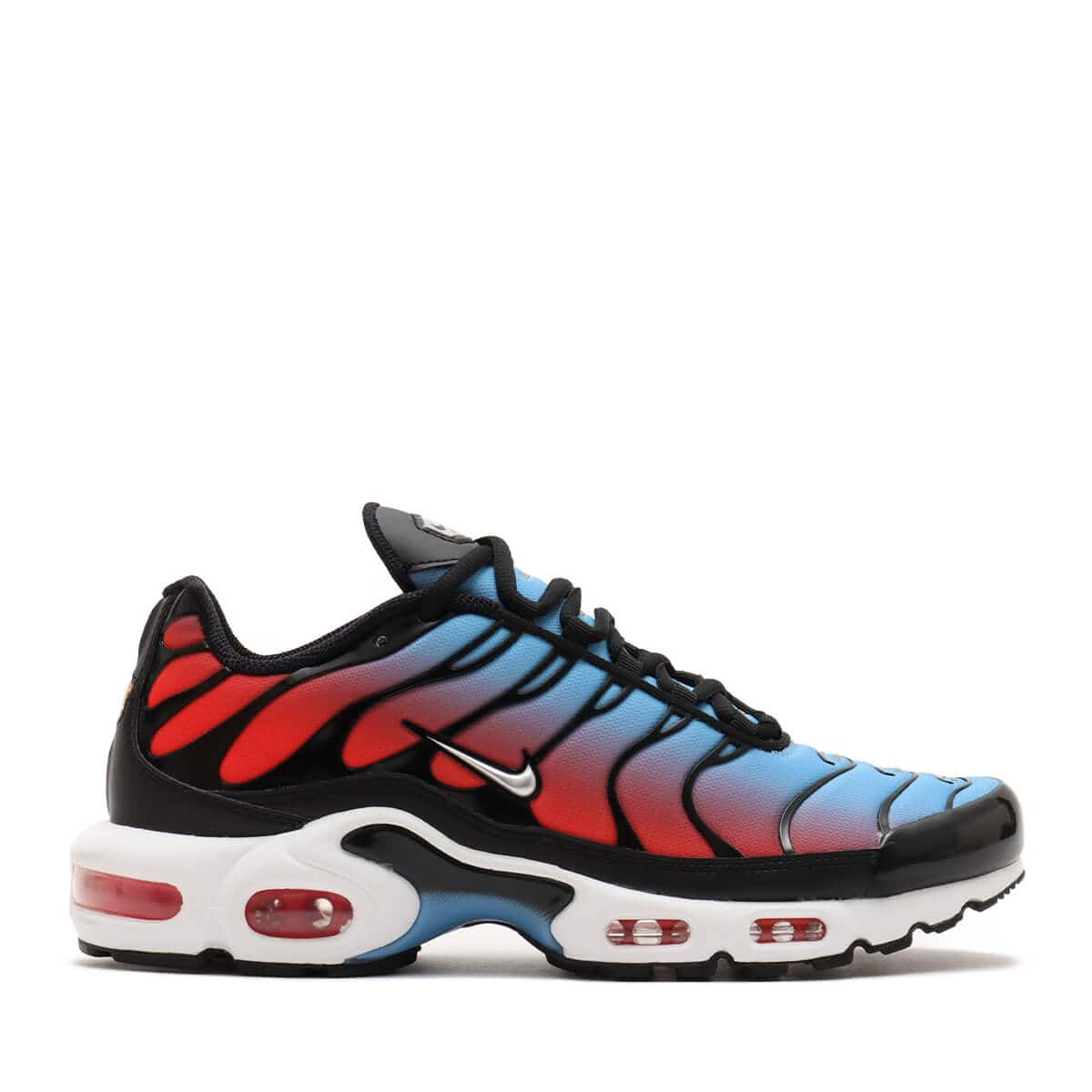 NIKE W AIR MAX PLUS BLACK/METALLIC SILVER-UNIVERSITY BLUE