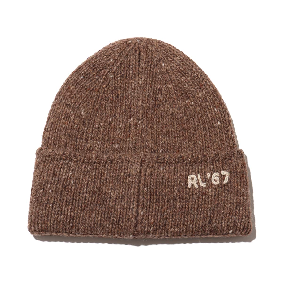 POLO RALPH LAUREN KNT TWD PL BBEANIE DARK BROWN の画像