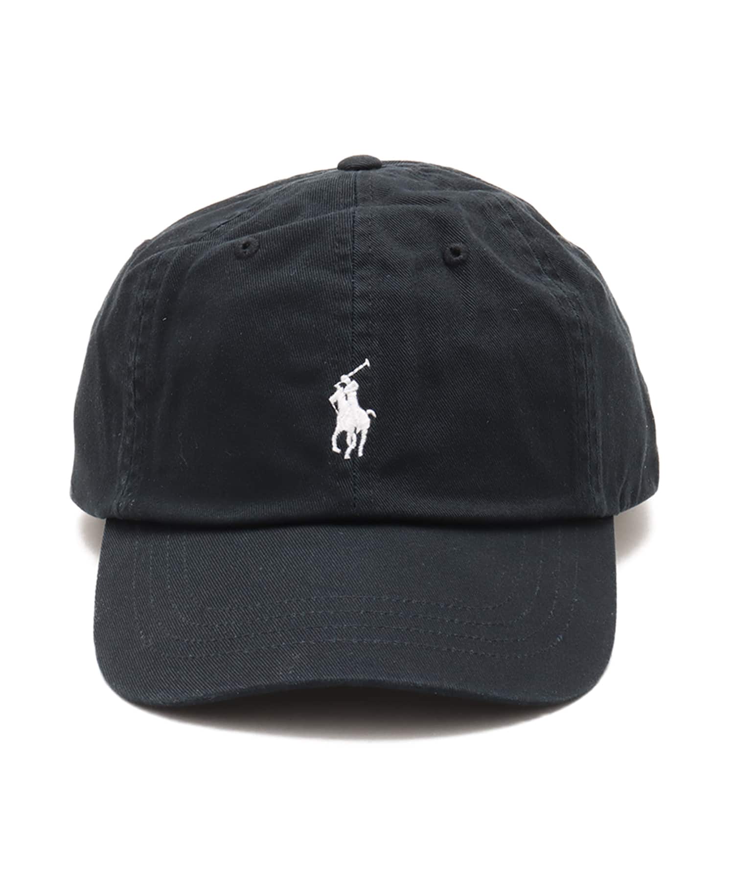 POLO RALPH LAUREN COTTON CHINO BALL CAP POLO BLACK W/WHITE PPの画像