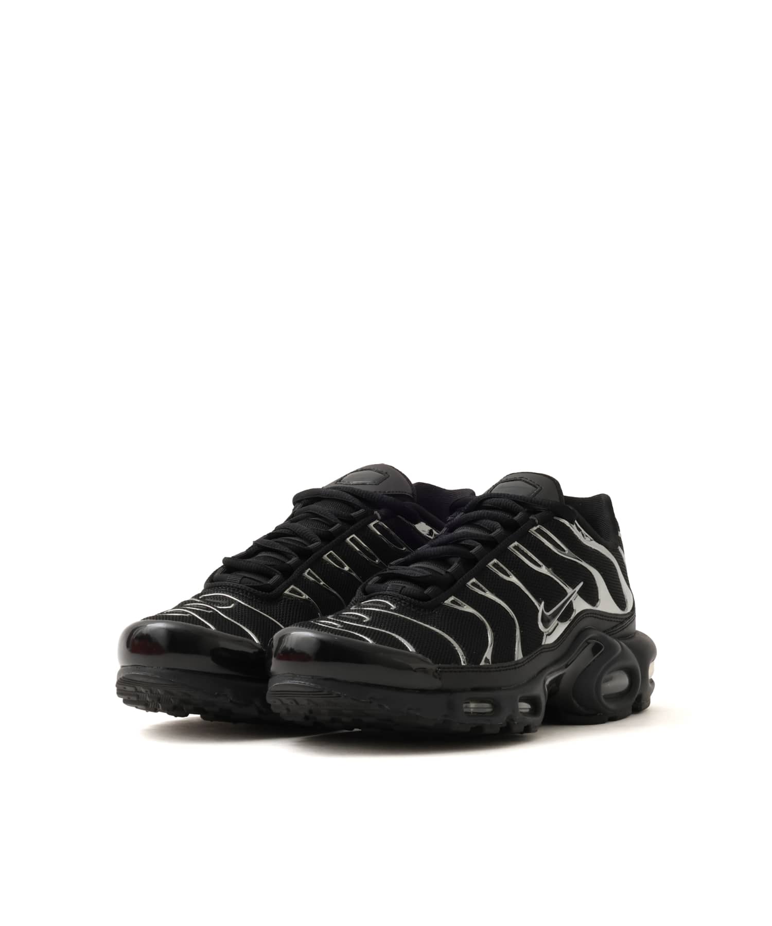 NIKE W AIR MAX PLUS SE BLACK/OFF NOIR-MTLC SILVER-LASER CRIMSONの画像