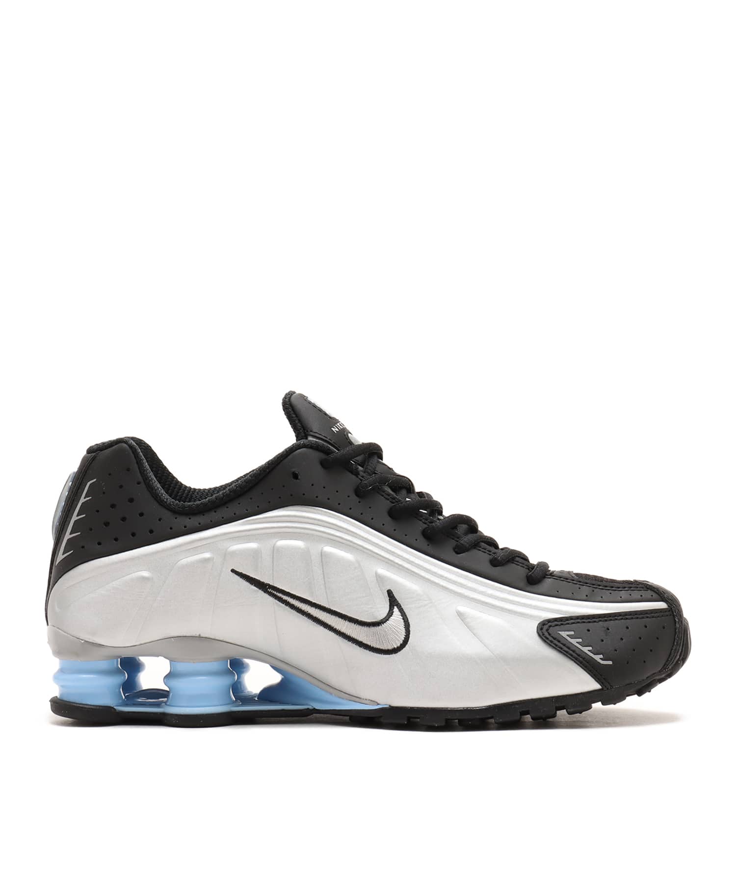 NIKE SHOX R4 METALLIC SILVER/METALLIC SILVER-BLACKの画像