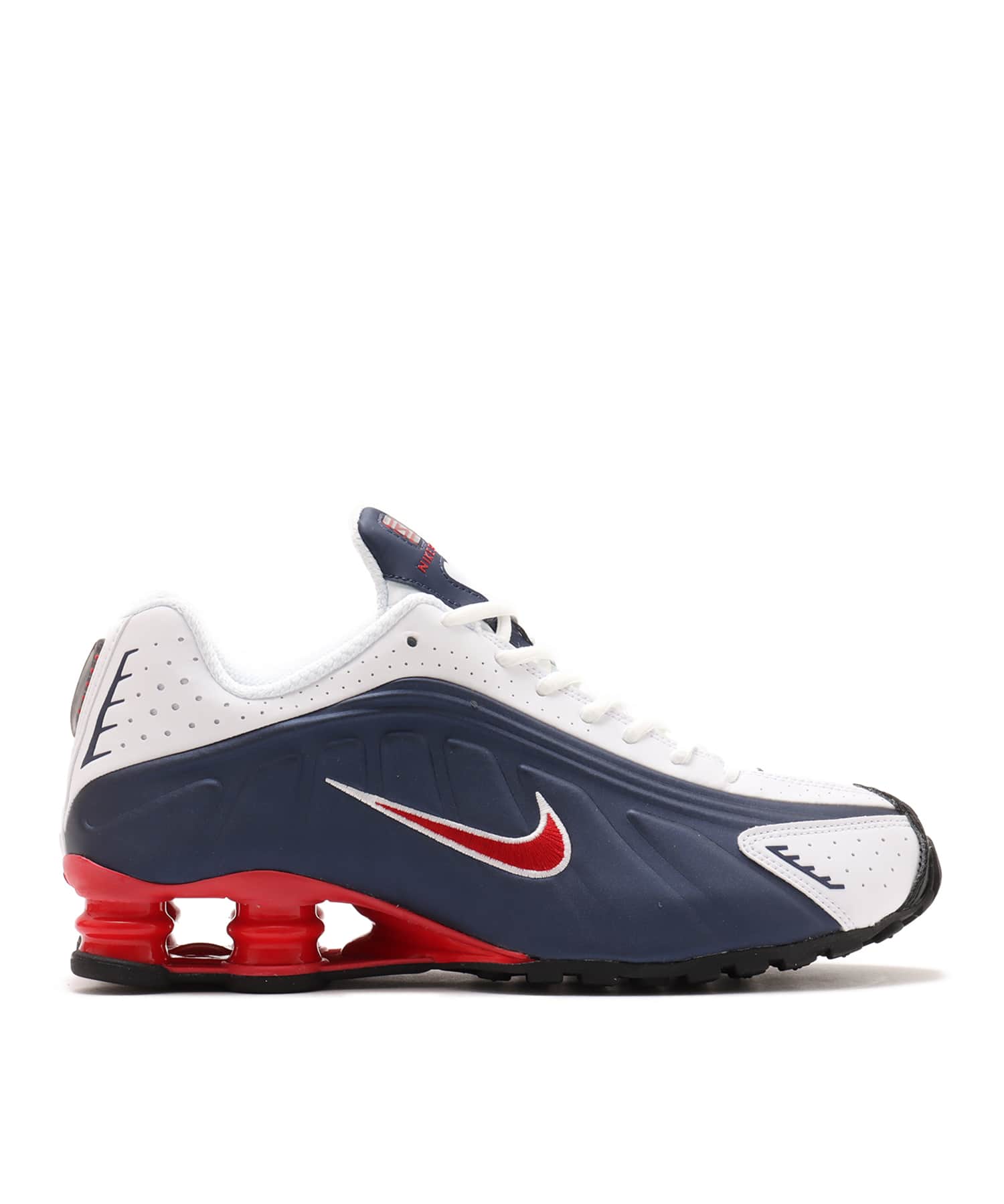 NIKE SHOX R4 MIDNIGHT NAVY/GYM RED-WHITEの画像