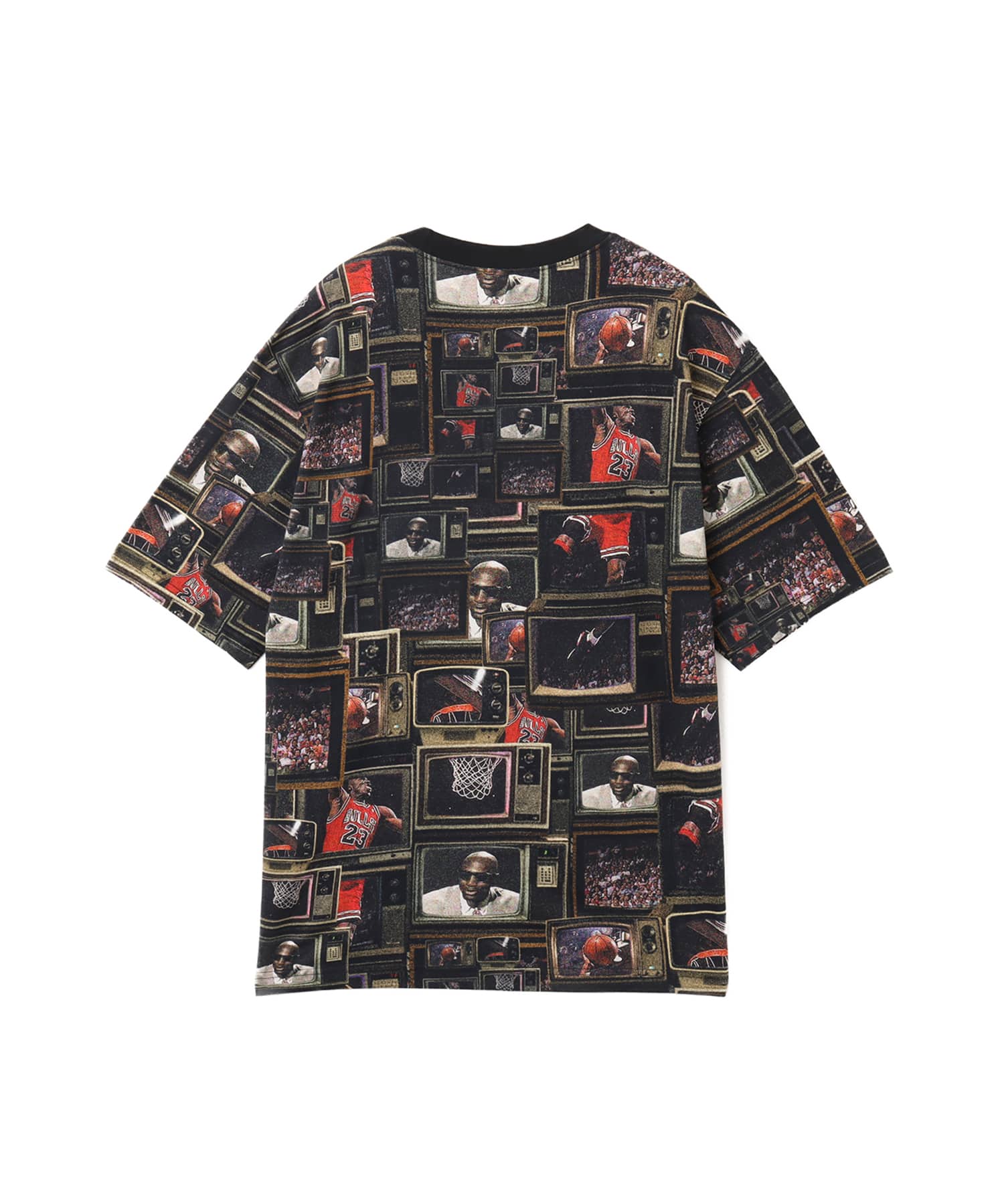 JORDAN BRAND M J BRK TV AOP SS CREW BLACK/SAILの画像