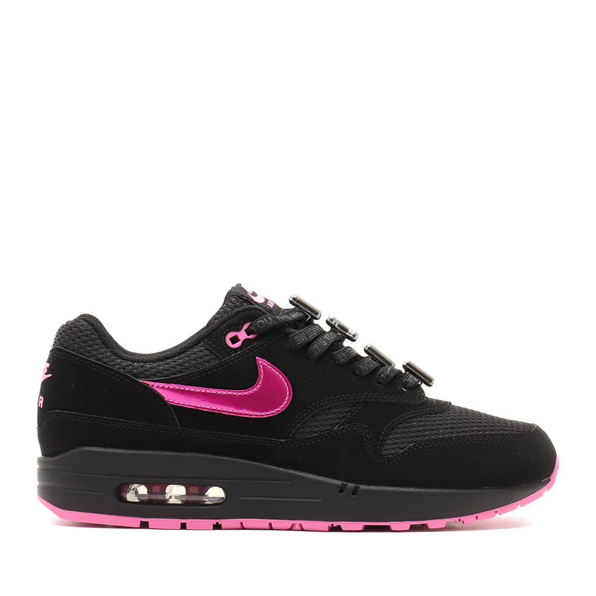 NIKE AIR MAX 1 PRM BLACK/PLAYFUL PINK-UNIVERSITY REDの画像