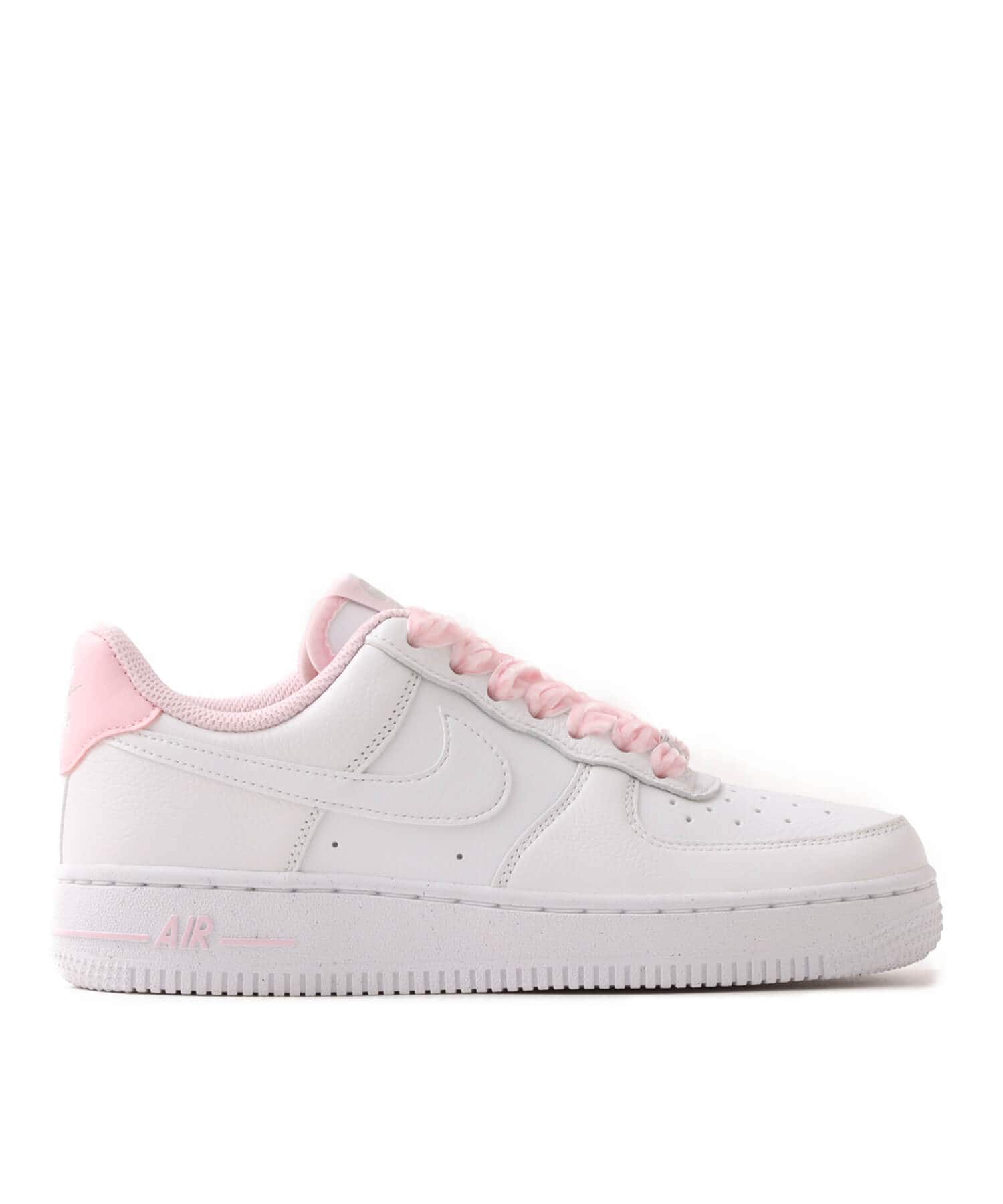 NIKE W AIR FORCE 1 '07 VINTAGE PINK FOAM/WHITE-GREY FOG-METALLIC SILVERの画像