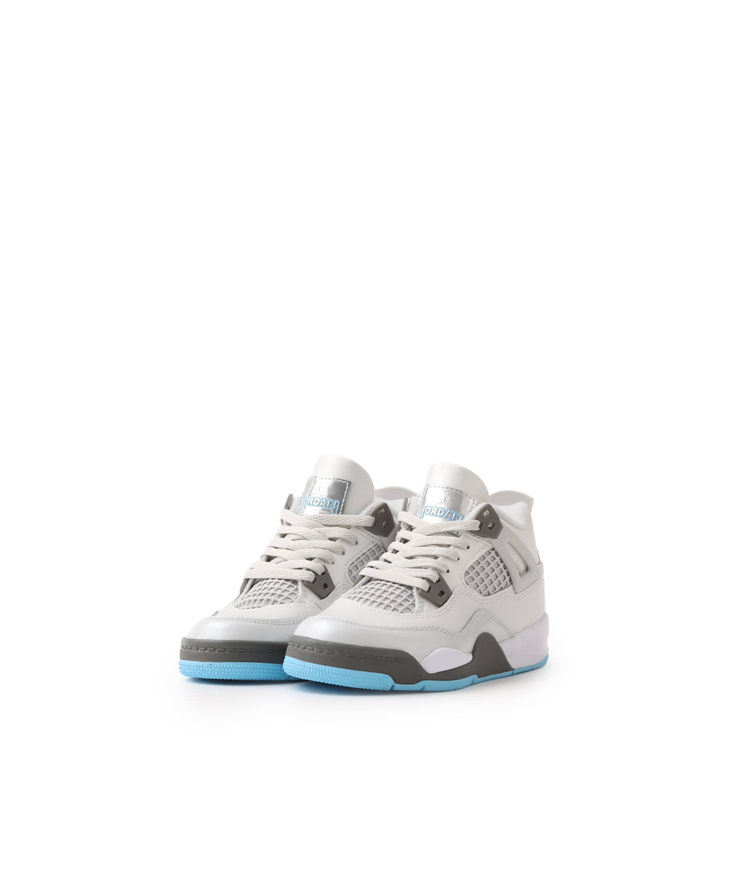 JORDAN BRAND JORDAN 4 RETRO (PS) PHOTON DUST/BLUE CHILL-FLAT PEWTER-WHITEの画像